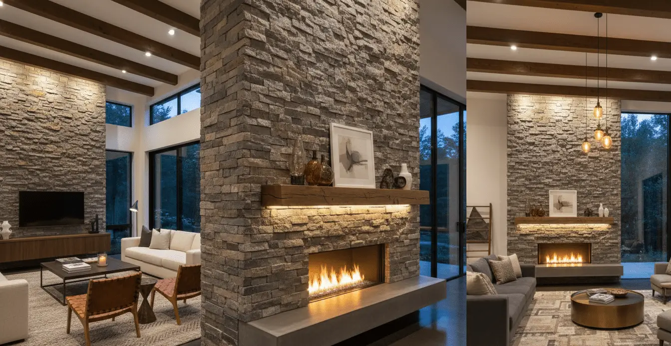 Home Fireplace With Stunning Accent Walls: Creative Design Ideas for ...