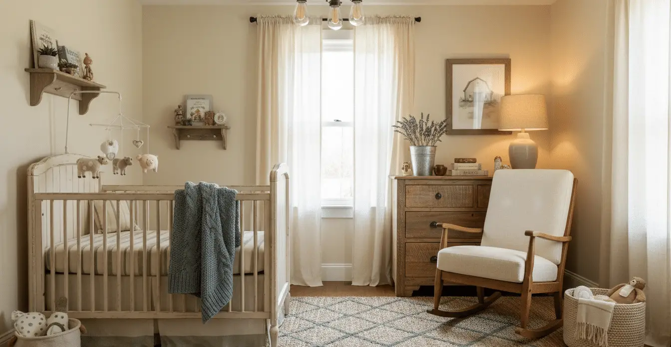 Sweet Country Nursery Inspiration Featuring a Farm Nursery Theme