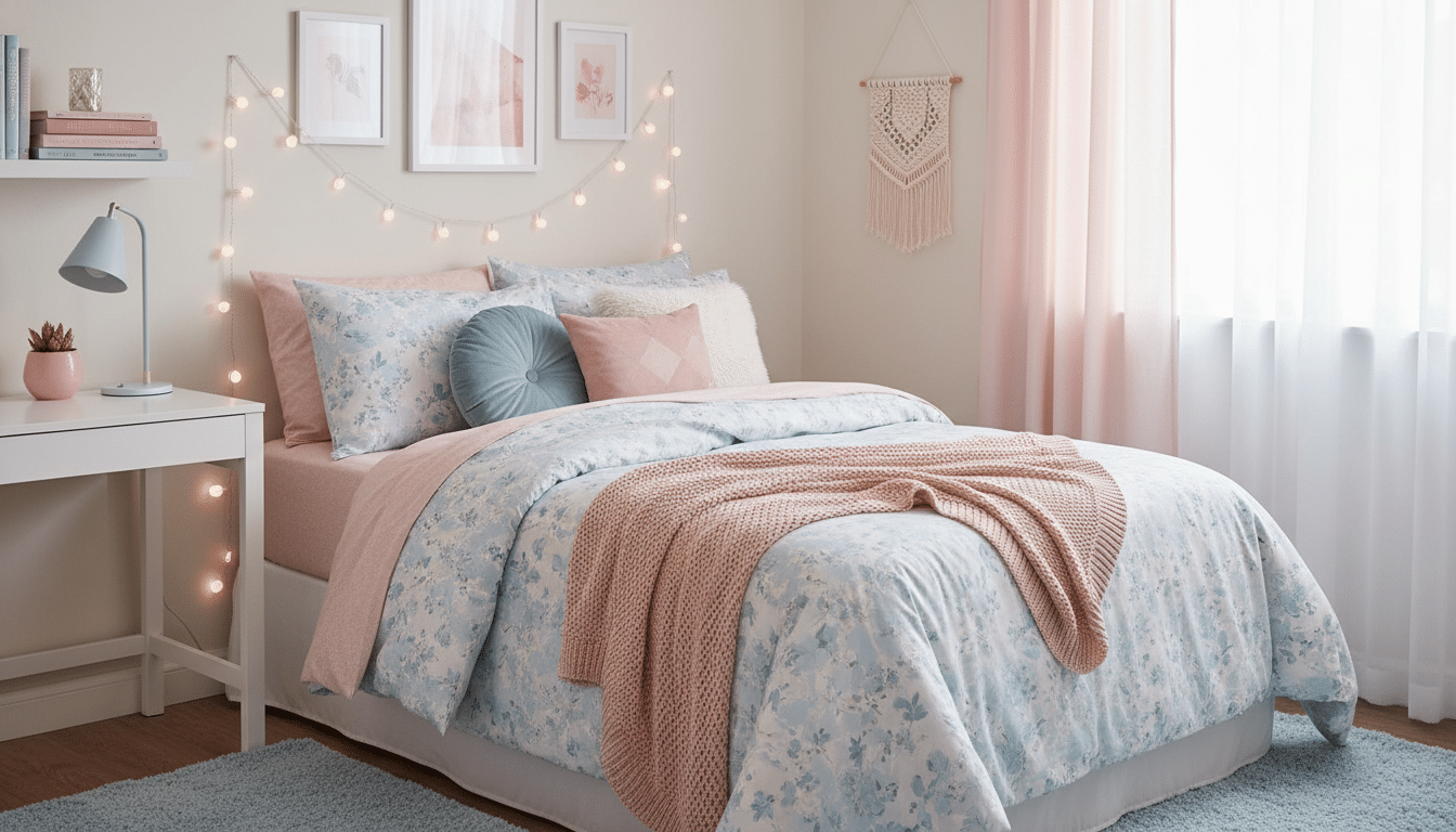 Pink and Blue Dorm Decor Ideas for a Dreamy College Room That Feels Cozy and Stylish