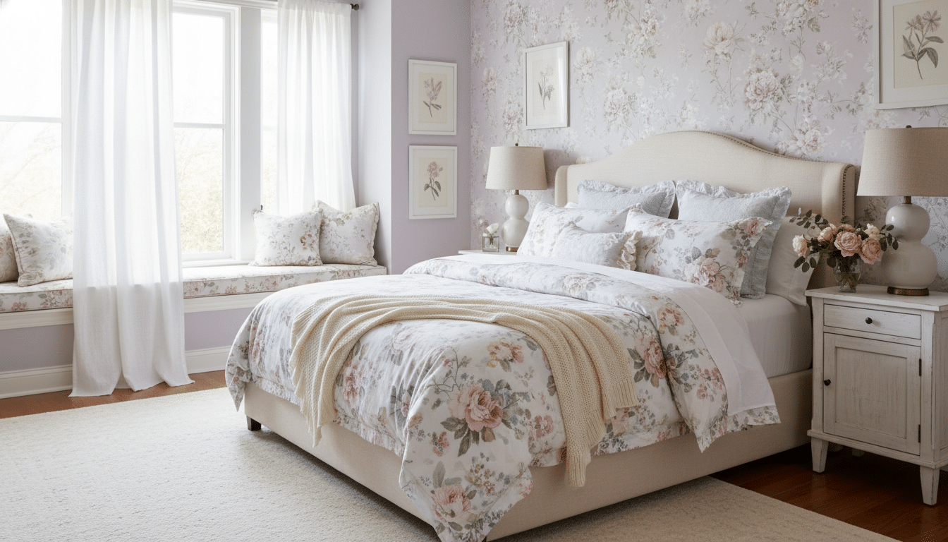 Floral Bedroom Ideas for a Beautiful Cozy Retreat with Soft, Romantic Style