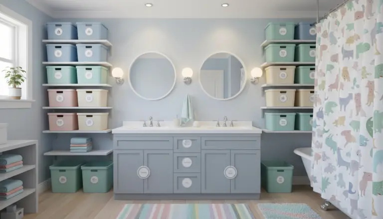 Kid’s Bathroom Ideas for Shared Spaces and Easy Storage: Smart Organization Solutions for Busy Families