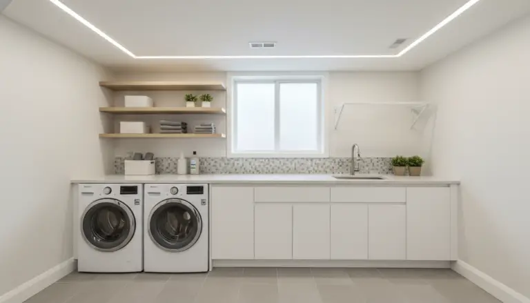 Basement Laundry Room Ideas with Folding Station and Organization: Smart Designs for a Clean and Functional Space