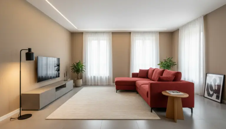 Stylish Apartment Living with a Red Couch Setup: Bold Design Ideas for Modern Spaces