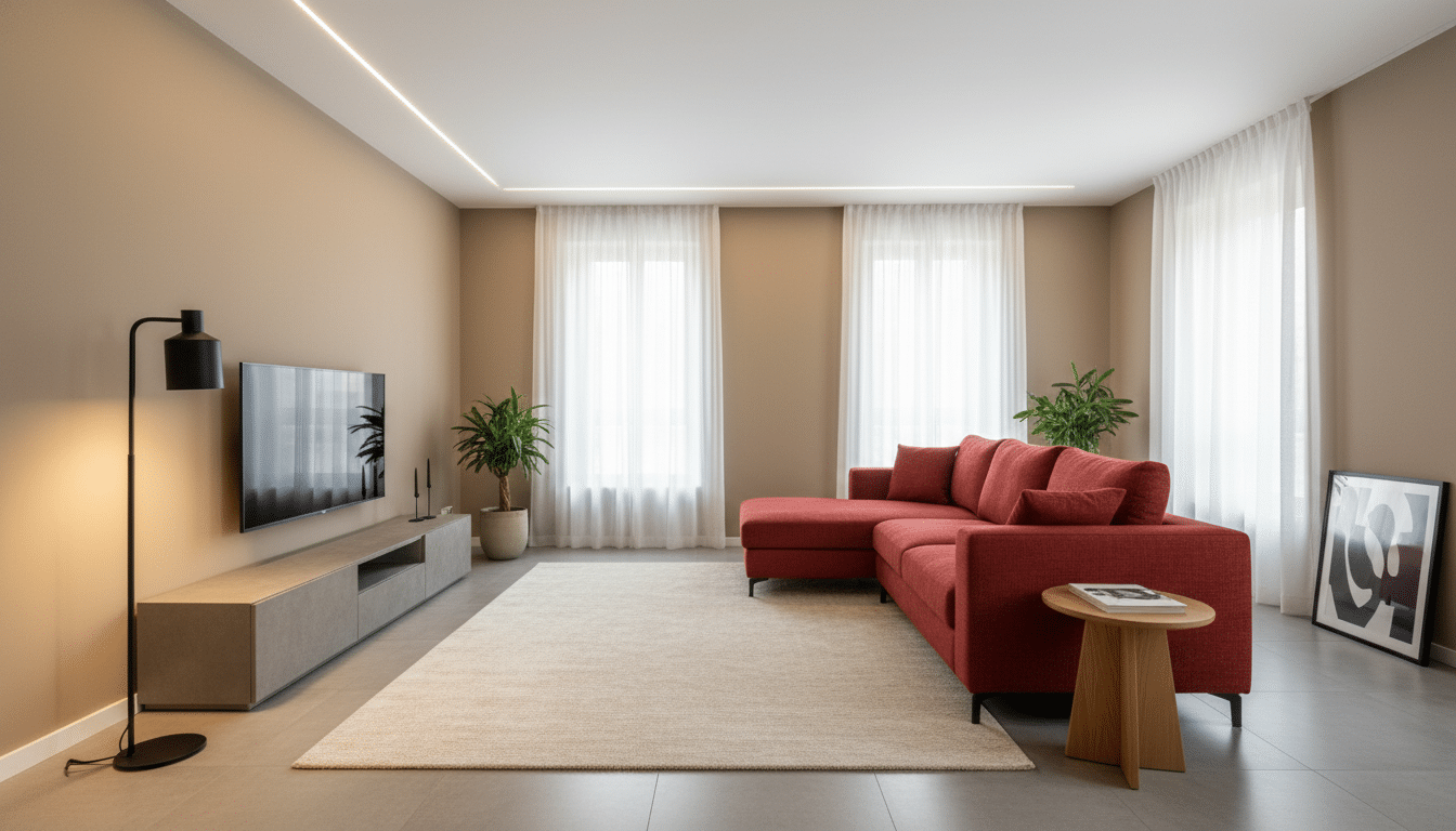 Stylish Apartment Living with a Red Couch Setup: Bold Design Ideas for Modern Spaces